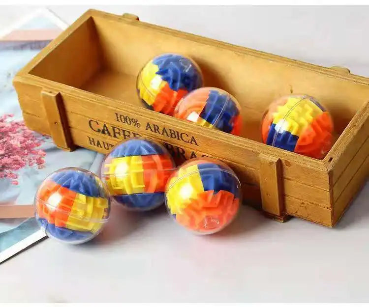 Tobeuf 3d labirinto cubo mágico transparente seis lados quebra-cabeça velocidade cubo rolando bola jogo cubos labirinto brinquedos para crianças educacional