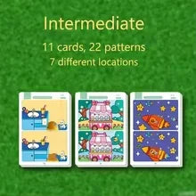 1-3 conjuntos de um jogo educacional de busca de falhas: papel de limpeza reutilizável para treinamento de foco e atenção