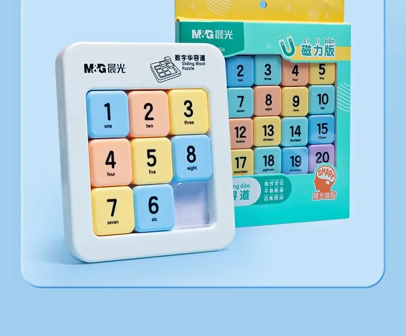 M & g bloco deslizante magnético quebra-cabeça nove palácio grade sudoku três slide quebra-cabeça escola primária brinquedos educativos das crianças