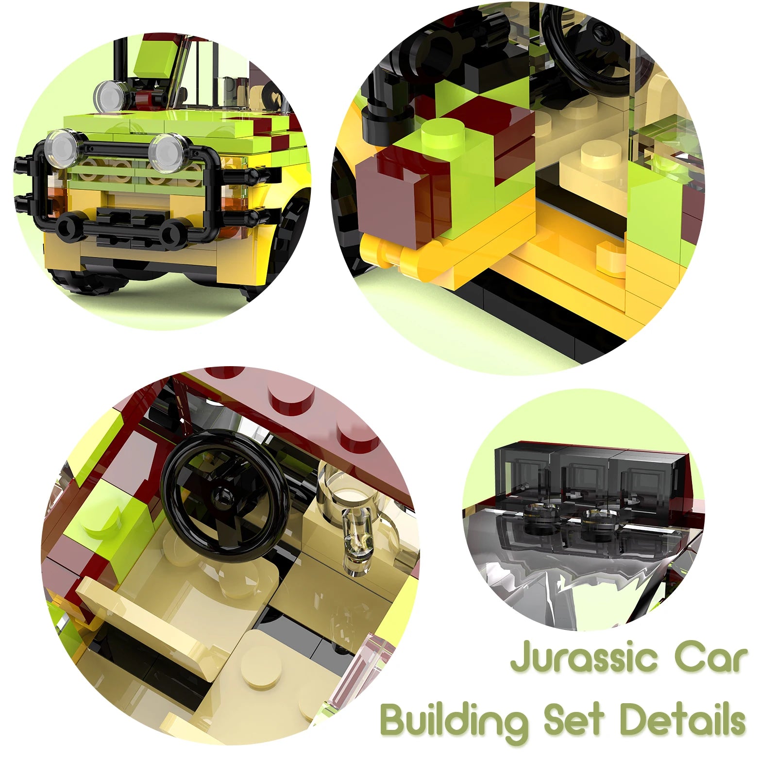 Brinquedo Educativo - Jeep Jurassic Park – Carro Off-Road 309 Peças