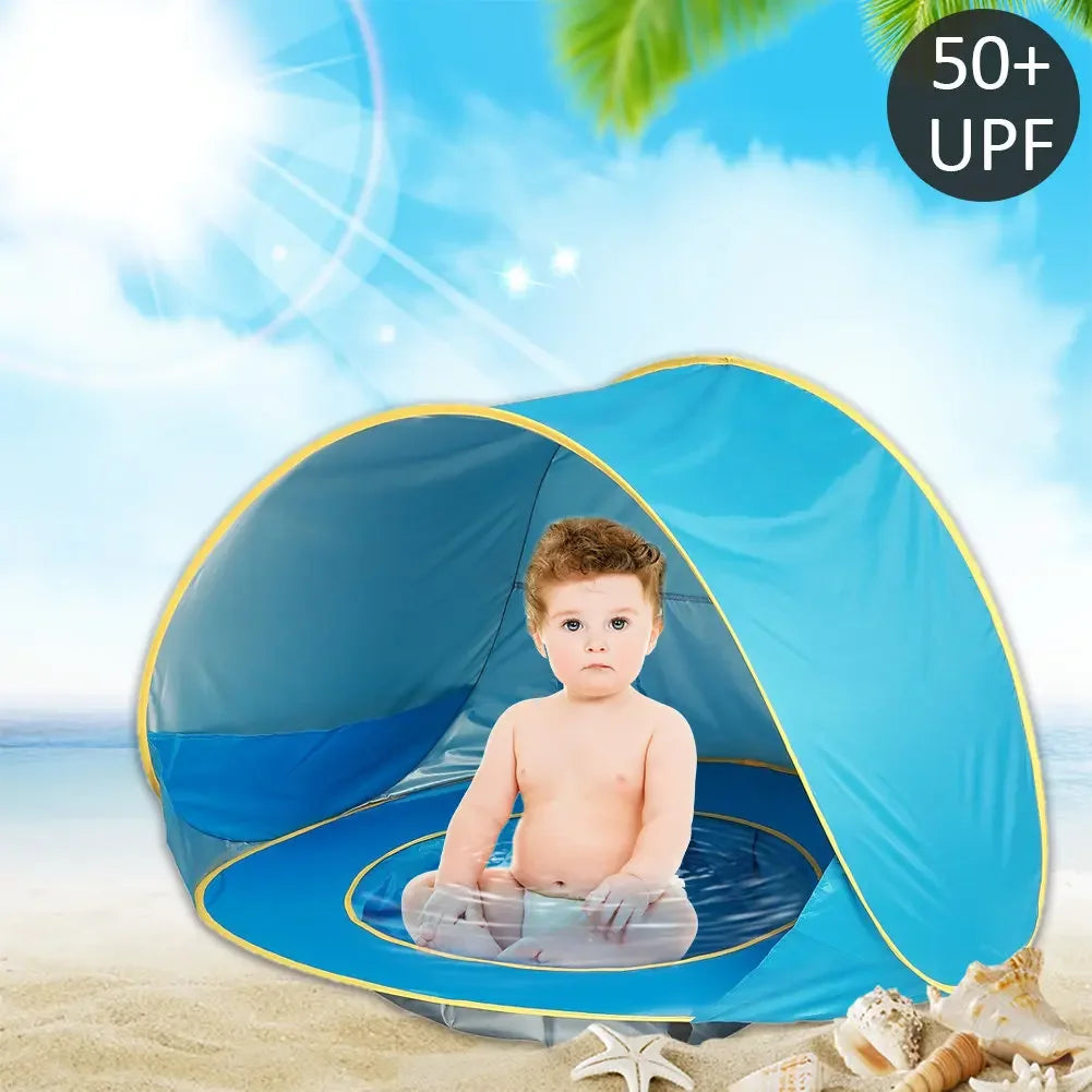 Barraca de praia para bebês, sombra portátil, piscina, proteção uv, abrigo solar para crianças, brinquedos ao ar livre, piscina, casa de brincar, brinquedos