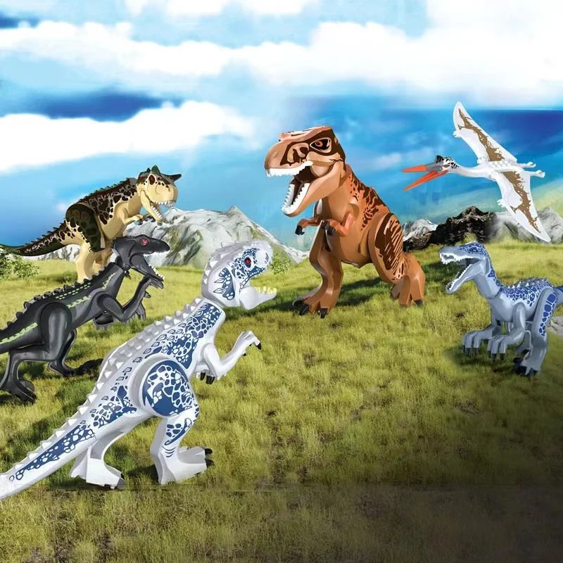 Blocos Educativos Jurassic – Monte T-Rex, Pterossauro e Carnotauro