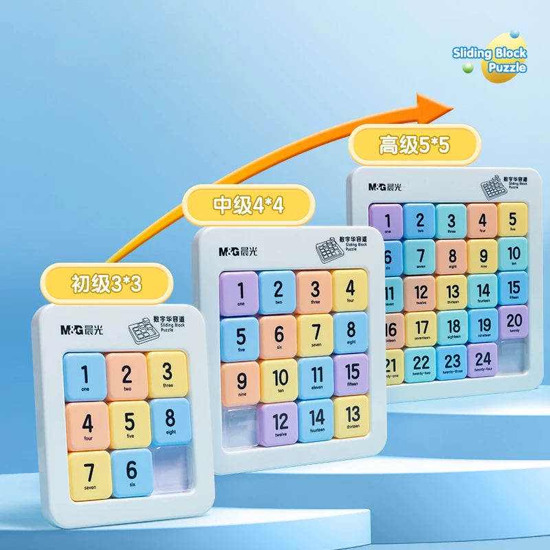 M & g bloco deslizante magnético quebra-cabeça nove palácio grade sudoku três slide quebra-cabeça escola primária brinquedos educativos das crianças
