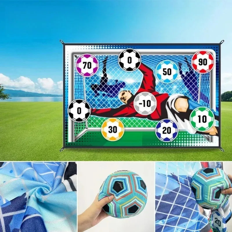 1 pçs conjunto de tapete de jogo de futebol ao ar livre indoor brinquedos de futebol multiplayer crianças treinamento menino presentescompetitivo jogar jogo de gol de futebol