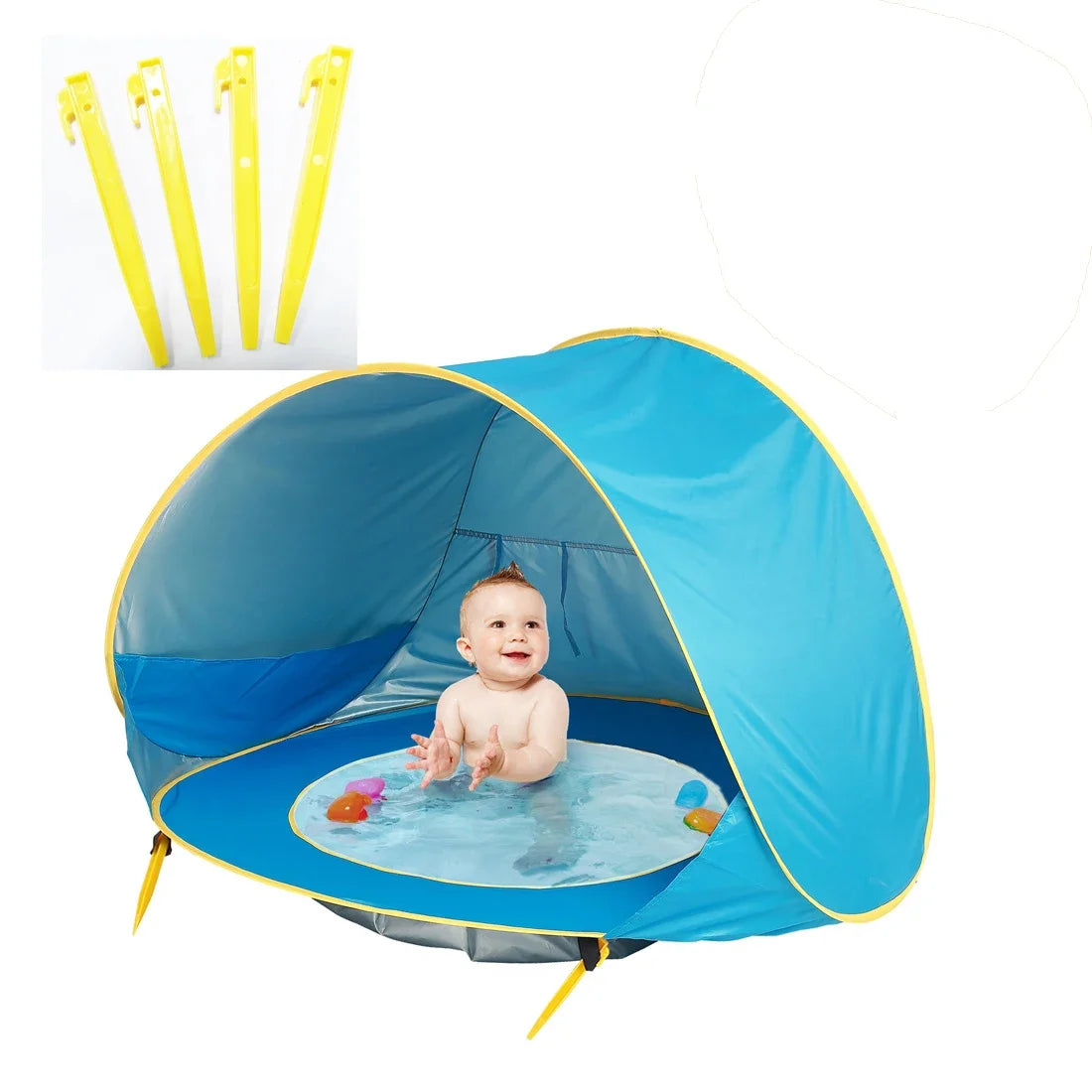 Barraca de praia para bebês, sombra portátil, piscina, proteção uv, abrigo solar para crianças, brinquedos ao ar livre, piscina, casa de brincar, brinquedos