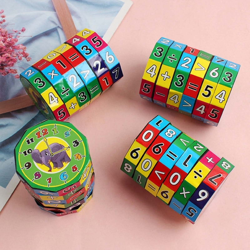 Montessori Magic Cube Math Toy Aprendizagem Puzzle Matemática Operação Early Learning Toy Ensino Aid para Pré-escolar Criança