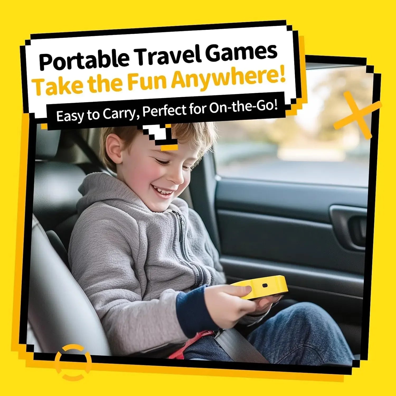 Console de jogos portátil Tic Tac Toe - Quebra-cabeça eletrônico portátil para todas as idades, brinquedos de viagem com treinamento de memória e presentes Montessori