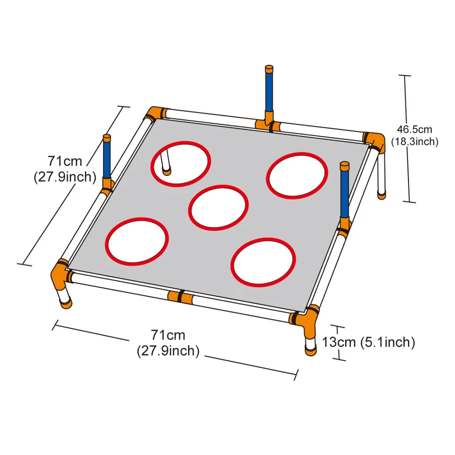 Cornhole portátil jogando círculo virola placa conjunto fácil montar diversão crianças interativo adultos ao ar livre quintal jogar jogo brinquedo
