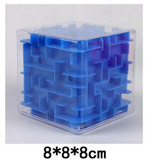 Tobeuf 3d labirinto cubo mágico transparente seis lados quebra-cabeça velocidade cubo rolando bola jogo cubos labirinto brinquedos para crianças educacional