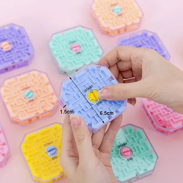 Tobeuf 3d labirinto cubo mágico transparente seis lados quebra-cabeça velocidade cubo rolando bola jogo cubos labirinto brinquedos para crianças educacional