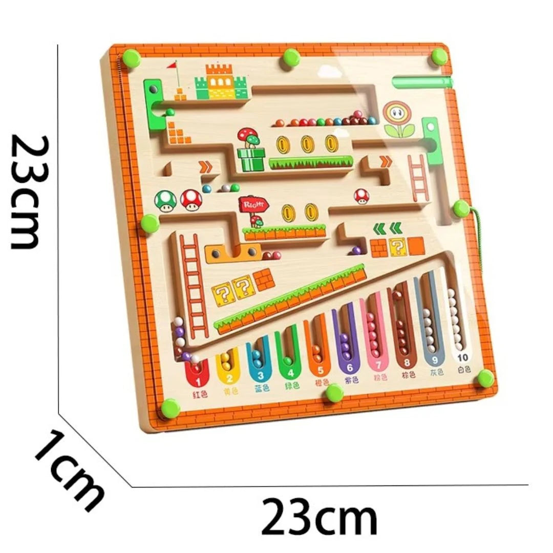 Labirinto Magnético Montessori Infantil – Brinquedo Educativo de Concentração e Lógica | 3 a 6 anos