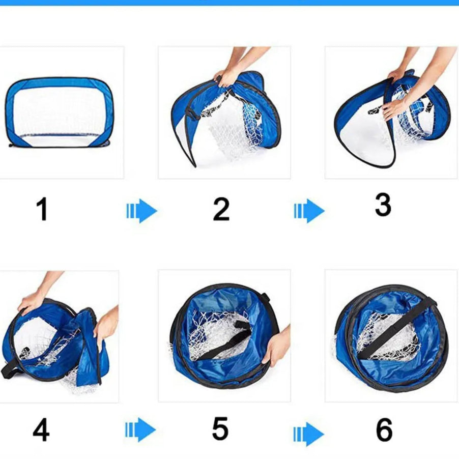 Gol de Futebol Treino Dobrável para Crianças e Adultos