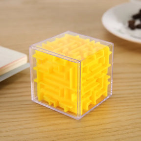 Tobeuf 3d labirinto cubo mágico transparente seis lados quebra-cabeça velocidade cubo rolando bola jogo cubos labirinto brinquedos para crianças educacional
