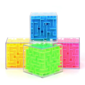 Tobeuf 3d labirinto cubo mágico transparente seis lados quebra-cabeça velocidade cubo rolando bola jogo cubos labirinto brinquedos para crianças educacional