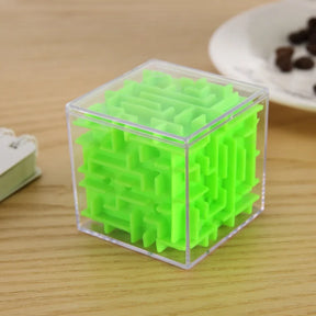 Tobeuf 3d labirinto cubo mágico transparente seis lados quebra-cabeça velocidade cubo rolando bola jogo cubos labirinto brinquedos para crianças educacional