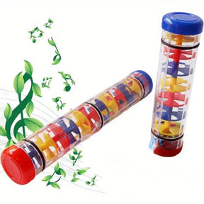 1pc brinquedo musical rainmaker, vara de chuva sino mão agitando brinquedo montessori sensorial brinquedo educacional instrumento do bebê brinquedo