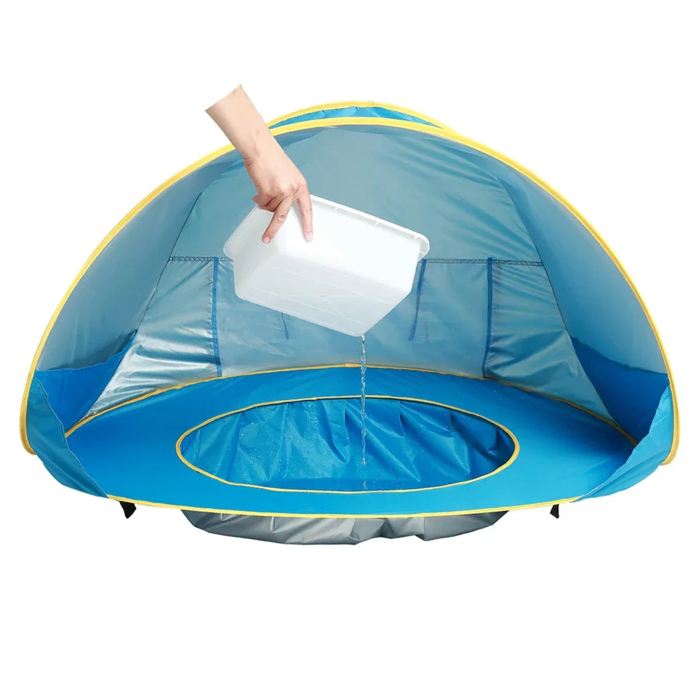Barraca de praia para bebês, sombra portátil, piscina, proteção uv, abrigo solar para crianças, brinquedos ao ar livre, piscina, casa de brincar, brinquedos