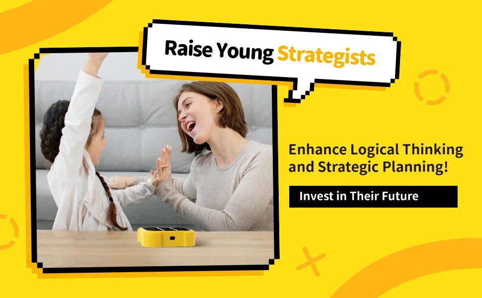 Console de jogos portátil Tic Tac Toe - Quebra-cabeça eletrônico portátil para todas as idades, brinquedos de viagem com treinamento de memória e presentes Montessori