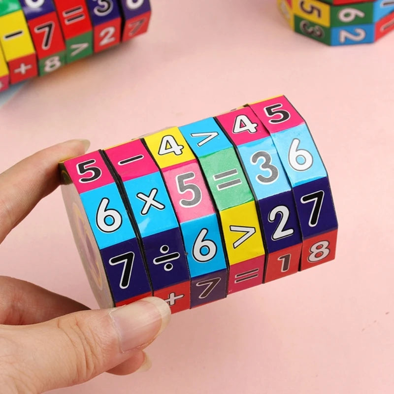 Montessori Magic Cube Math Toy Aprendizagem Puzzle Matemática Operação Early Learning Toy Ensino Aid para Pré-escolar Criança