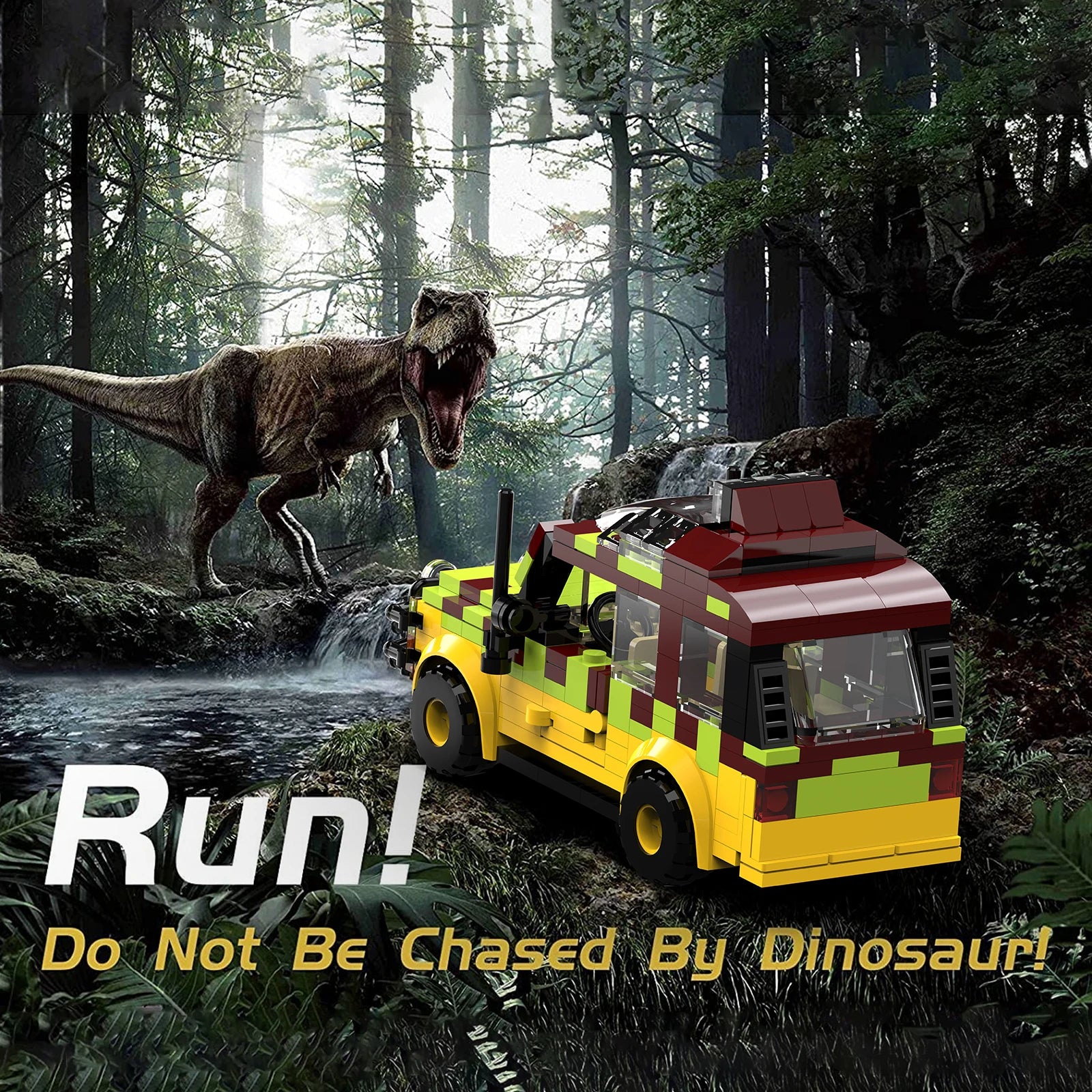 Brinquedo Educativo - Jeep Jurassic Park – Carro Off-Road 309 Peças