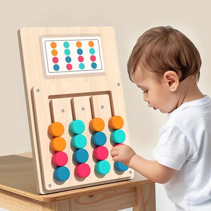 Brinquedos de quebra-cabeça de correspondência de cores, jogo de provocadores de cérebro montessori para crianças de 3, 4, 5, 6, 7 anos, brinquedos de viagem de estrada para meninos e meninas