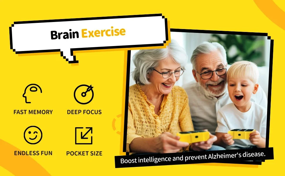 Console de jogos portátil Tic Tac Toe - Quebra-cabeça eletrônico portátil para todas as idades, brinquedos de viagem com treinamento de memória e presentes Montessori