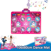 Tapete de dança eletrônico infantil, 106x80cm, cobertor de dança, modo de jogadores duplos com 9 níveis, cobertor musical para chão infantil, brinquedos educativos