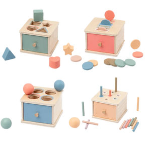 Cor de madeira forma classificação brinquedos gaveta caixa ocupado jogo correspondência motor fino brinquedos sensoriais montessori aprendizagem para presentes do bebê