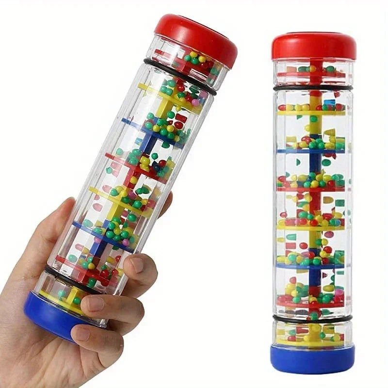 1pc brinquedo musical rainmaker, vara de chuva sino mão agitando brinquedo montessori sensorial brinquedo educacional instrumento do bebê brinquedo