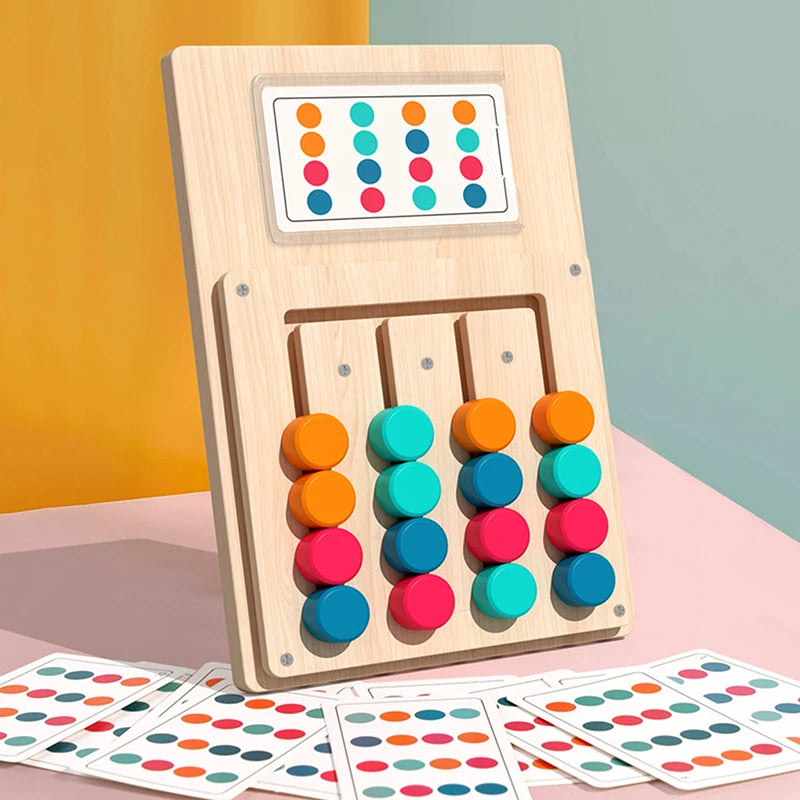 Brinquedos de quebra-cabeça de correspondência de cores, jogo de provocadores de cérebro montessori para crianças de 3, 4, 5, 6, 7 anos, brinquedos de viagem de estrada para meninos e meninas
