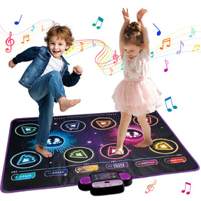 Tapete de dança eletrônico infantil, 106x80cm, cobertor de dança, modo de jogadores duplos com 9 níveis, cobertor musical para chão infantil, brinquedos educativos