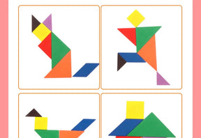 Quebra-cabeça tangram de madeira para crianças, brinquedo educacional, presente de festa de aniversário, presente de volta às aulas, prêmio de festa de jardim de infância