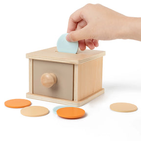 Brinquedo Educativo Montessori – Caixa de Discos em Madeira