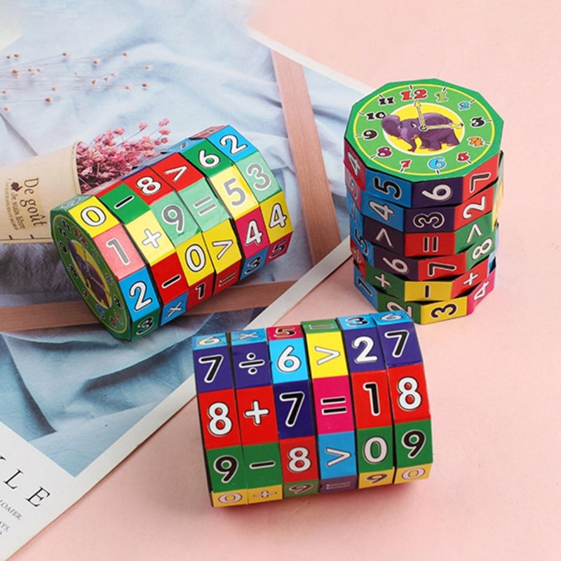 Montessori Magic Cube Math Toy Aprendizagem Puzzle Matemática Operação Early Learning Toy Ensino Aid para Pré-escolar Criança