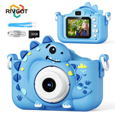 Crianças câmera digital com 32gb cartão dinossauro mini câmera brinquedos 1080p hd vlogging fotografia câmera para presentes de aniversário de natal