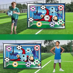 1 pçs conjunto de tapete de jogo de futebol ao ar livre indoor brinquedos de futebol multiplayer crianças treinamento menino presentescompetitivo jogar jogo de gol de futebol