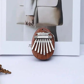 Mini Kalimba De Madeira Dedo Polegar Piano, Presente Pingente Requintado, Bom Acessório Musical, 8 Chaves, Alta Qualidade