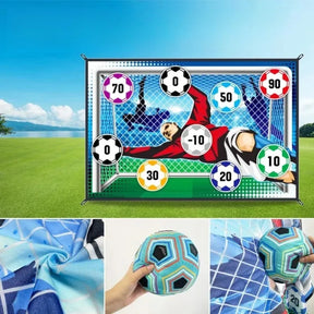 1 pçs conjunto de tapete de jogo de futebol ao ar livre indoor brinquedos de futebol multiplayer crianças treinamento menino presentescompetitivo jogar jogo de gol de futebol