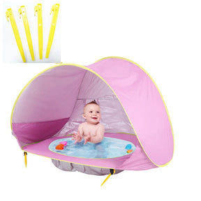 Barraca de praia para bebês, sombra portátil, piscina, proteção uv, abrigo solar para crianças, brinquedos ao ar livre, piscina, casa de brincar, brinquedos