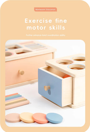 Cor de madeira forma classificação brinquedos gaveta caixa ocupado jogo correspondência motor fino brinquedos sensoriais montessori aprendizagem para presentes do bebê