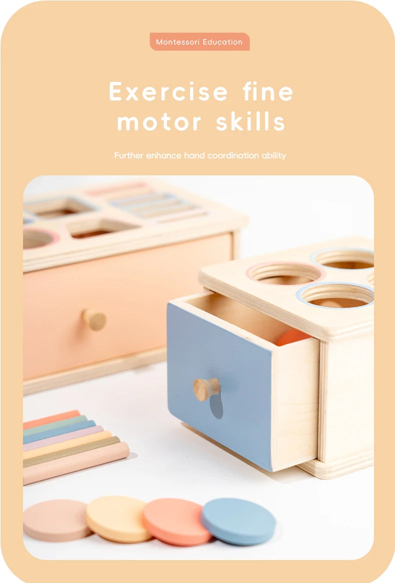 Cor de madeira forma classificação brinquedos gaveta caixa ocupado jogo correspondência motor fino brinquedos sensoriais montessori aprendizagem para presentes do bebê