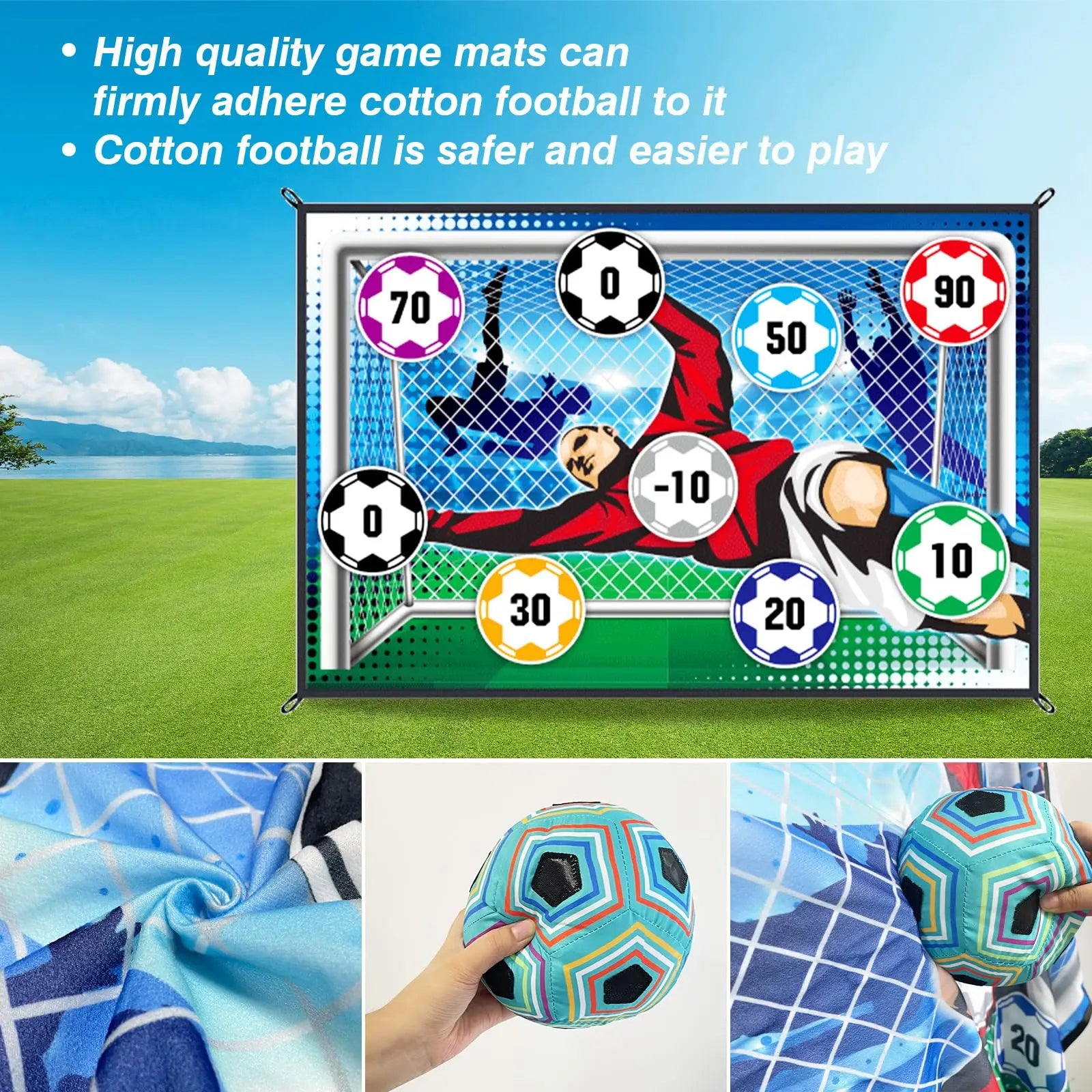 150cm conjunto de tapete de jogo de futebol ao ar livre indoor brinquedos de futebol multiplayer jogos de futebol competitivos crianças treinamento de futebol presentes do menino