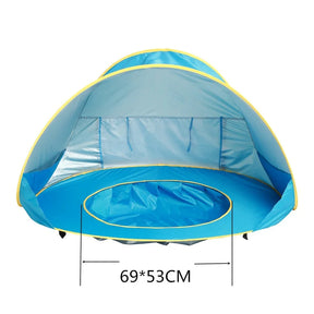 Barraca de praia para bebês, sombra portátil, piscina, proteção uv, abrigo solar para crianças, brinquedos ao ar livre, piscina, casa de brincar, brinquedos