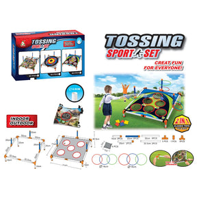 Cornhole portátil jogando círculo virola placa conjunto fácil montar diversão crianças interativo adultos ao ar livre quintal jogar jogo brinquedo
