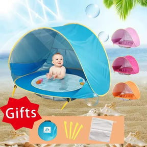 Barraca de praia para bebês, sombra portátil, piscina, proteção uv, abrigo solar para crianças, brinquedos ao ar livre, piscina, casa de brincar, brinquedos