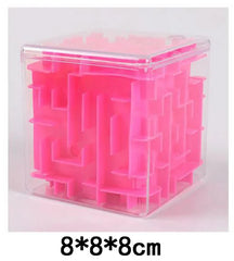 Tobeuf 3d labirinto cubo mágico transparente seis lados quebra-cabeça velocidade cubo rolando bola jogo cubos labirinto brinquedos para crianças educacional