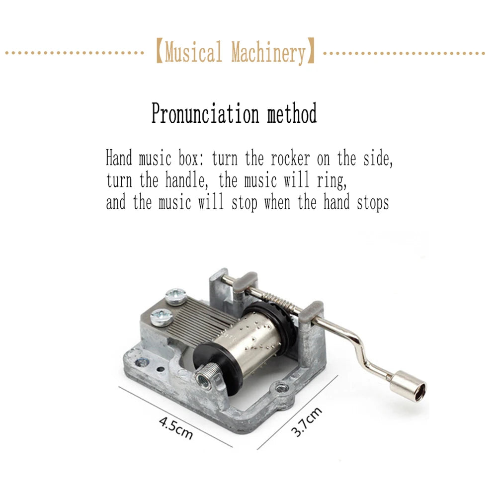 Manivela de madeira preta jurassic park caixa de música presentes de feriado das crianças presentes de natal presente de ano novo