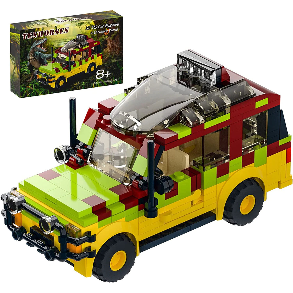 Brinquedo Educativo - Jeep Jurassic Park – Carro Off-Road 309 Peças