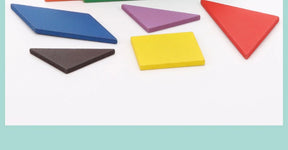 Quebra-cabeça tangram de madeira para crianças, brinquedo educacional, presente de festa de aniversário, presente de volta às aulas, prêmio de festa de jardim de infância
