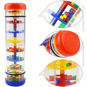 1pc brinquedo musical rainmaker, vara de chuva sino mão agitando brinquedo montessori sensorial brinquedo educacional instrumento do bebê brinquedo
